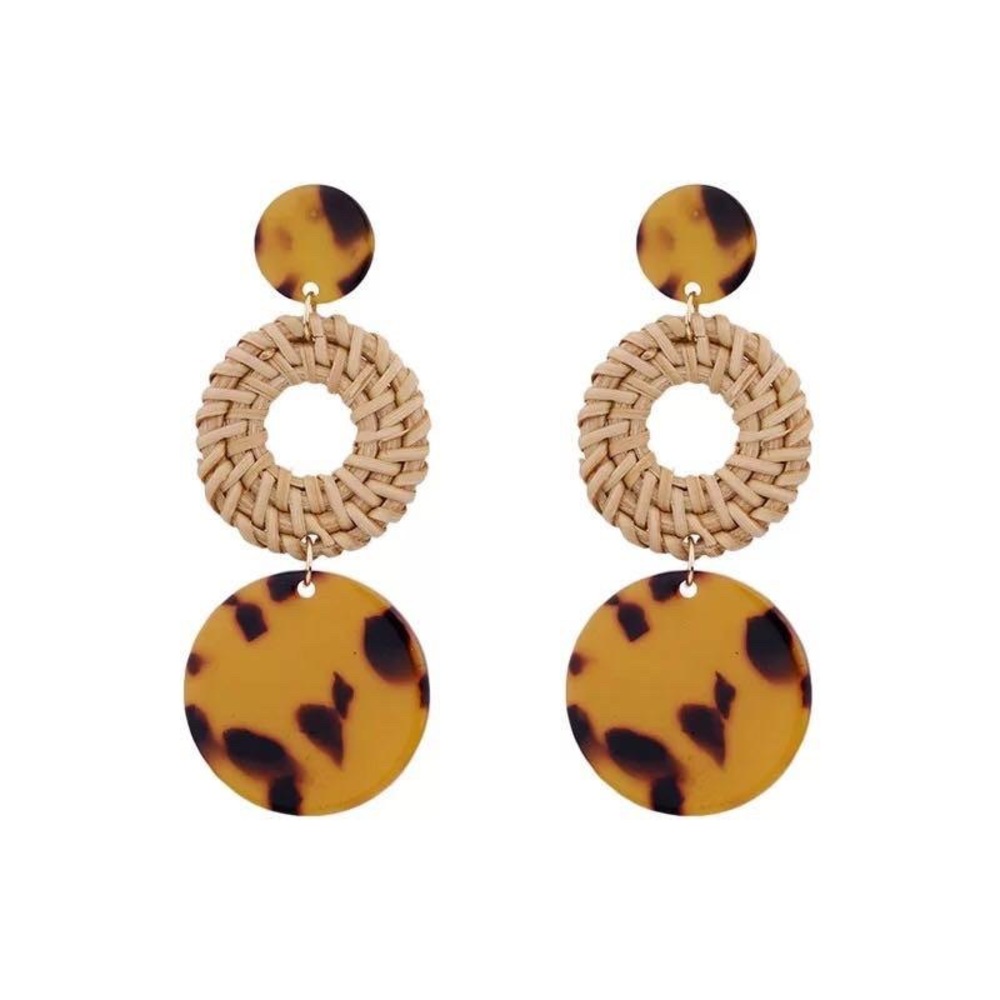 Wood Drop Earrings NWT